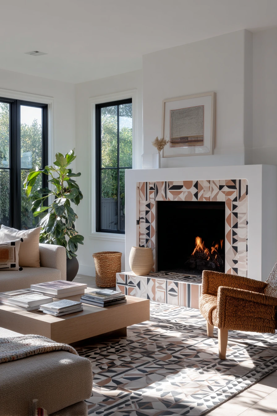 fireplace tile surround ideas 24