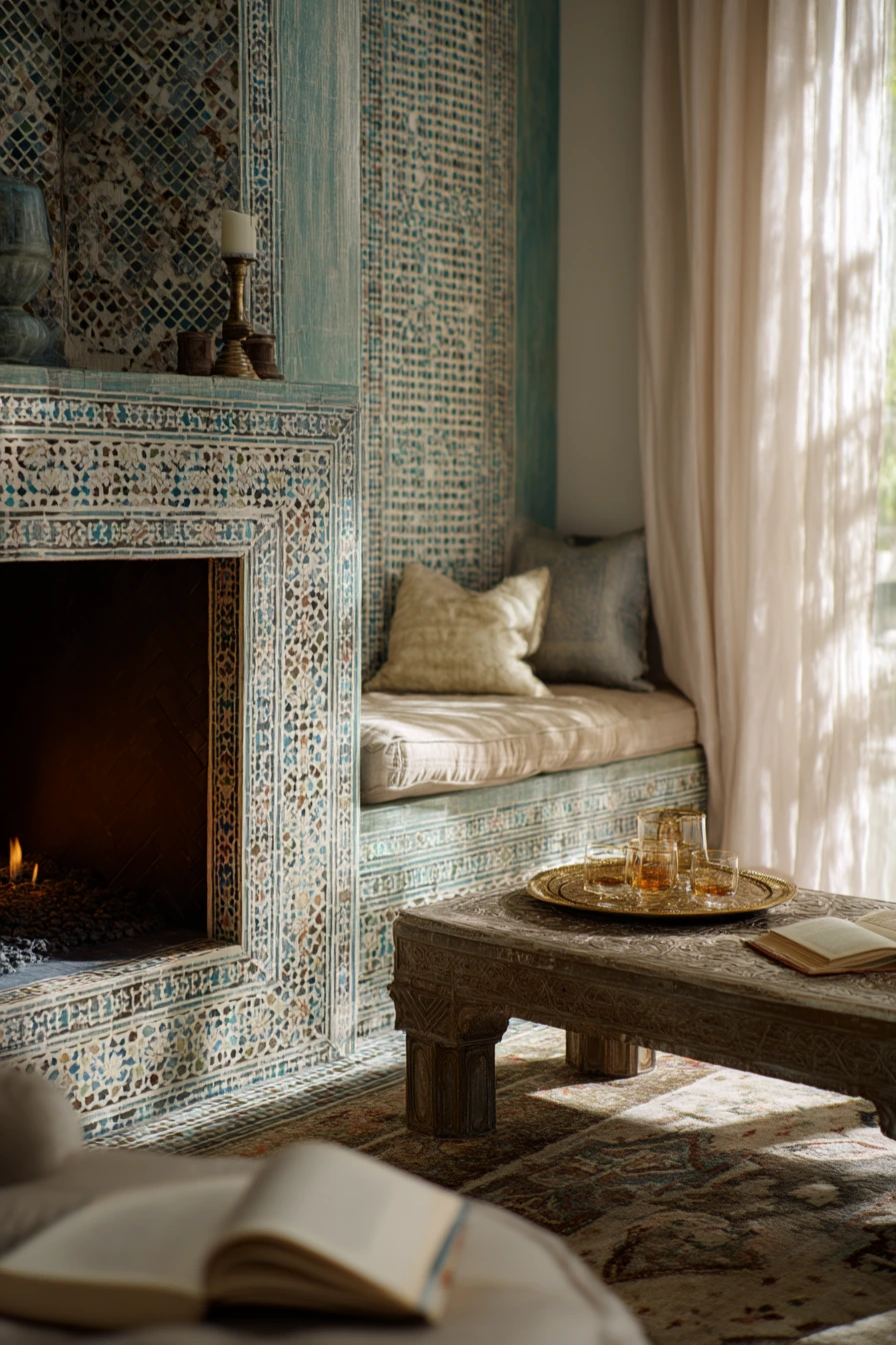fireplace tile surround ideas 34