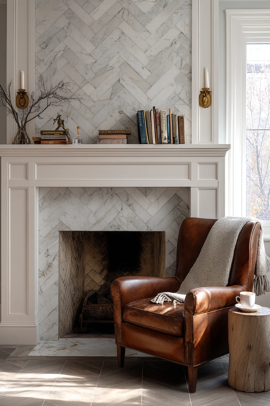 fireplace tile surround ideas 9