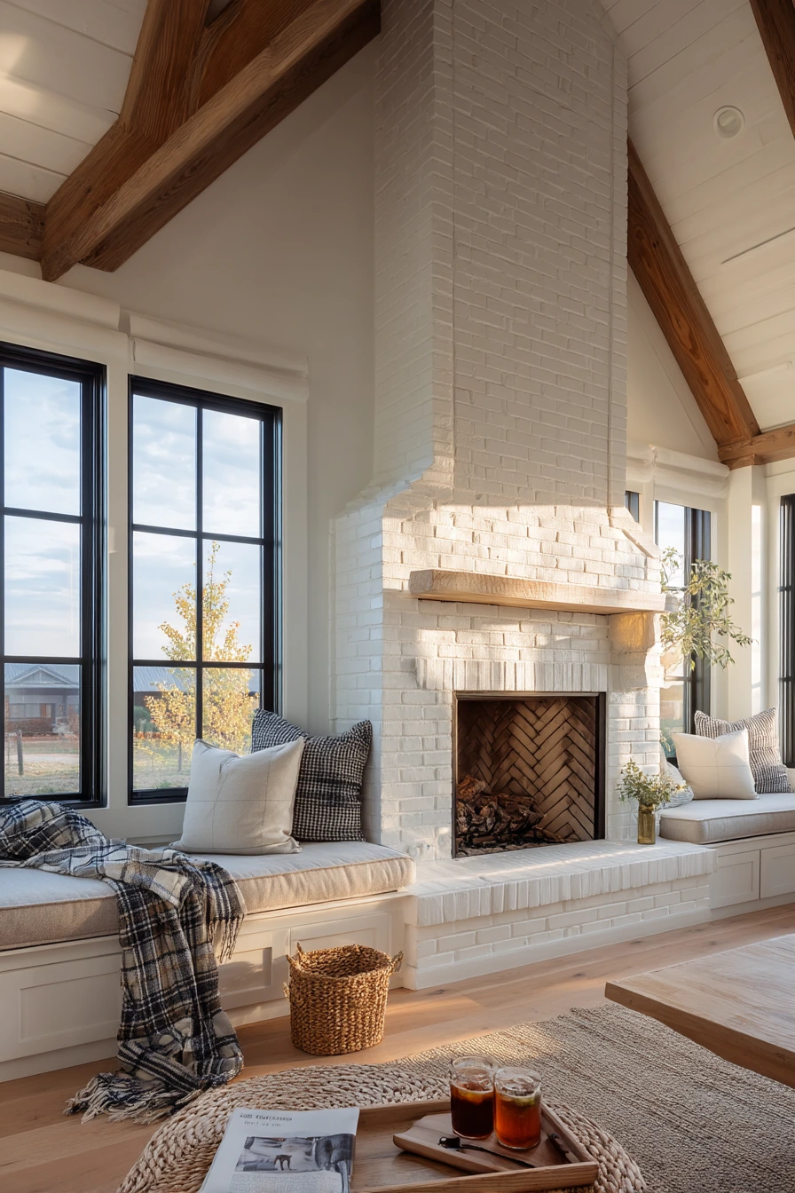 floor to ceiling fireplace ideas 14