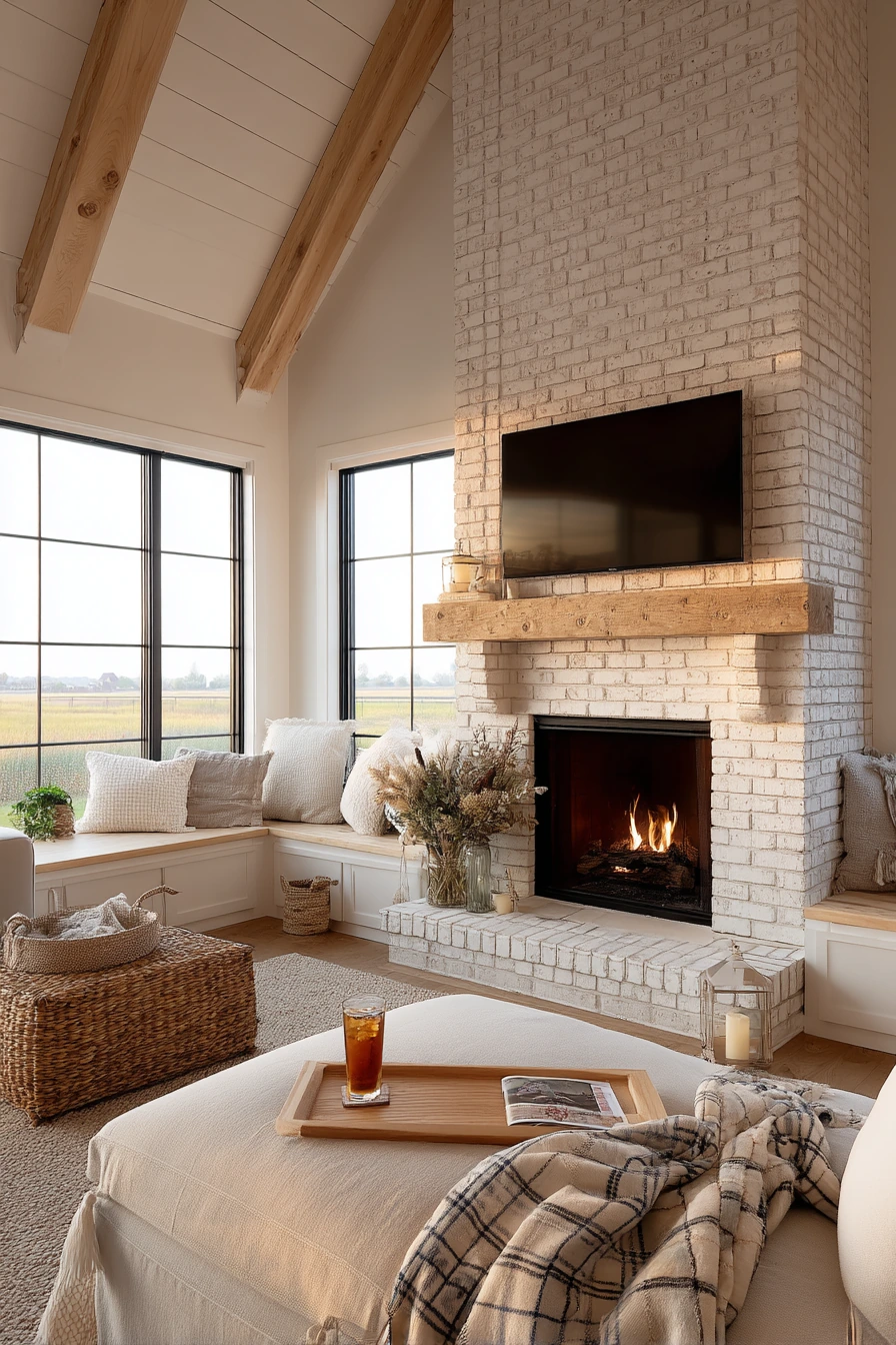 floor to ceiling fireplace ideas 16
