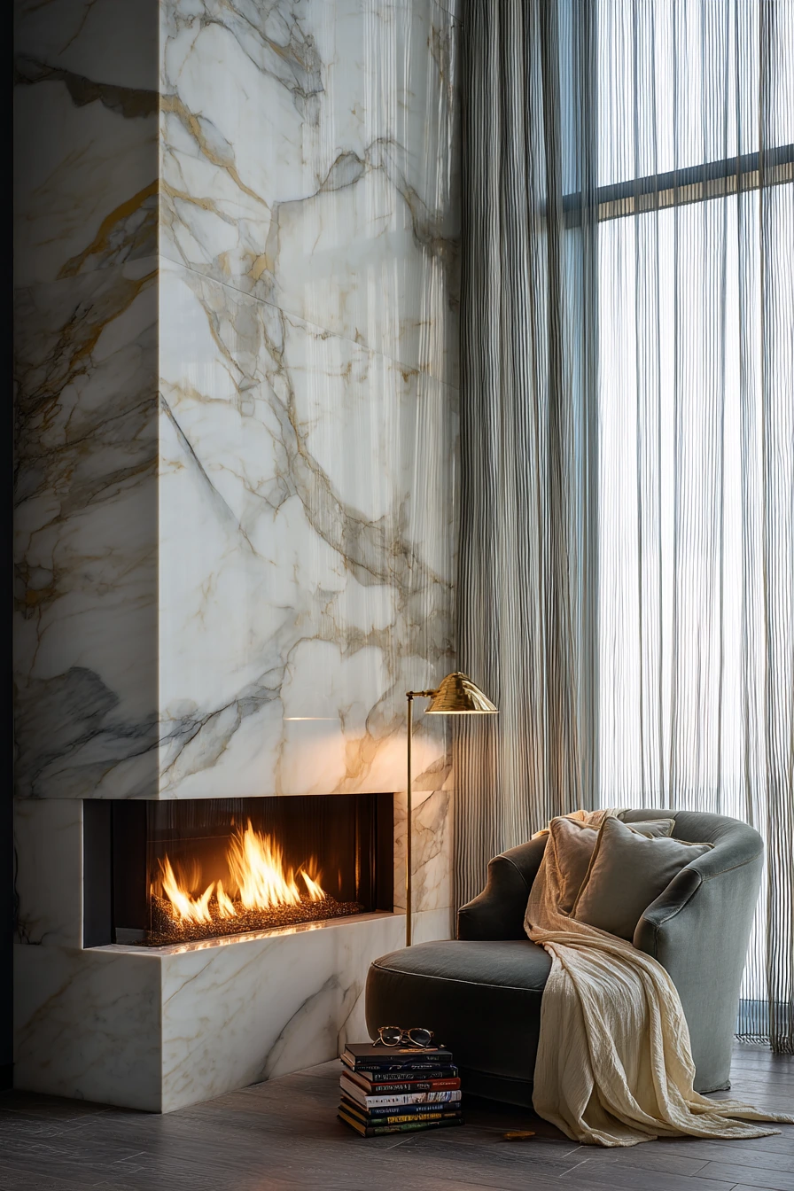floor to ceiling fireplace ideas 18