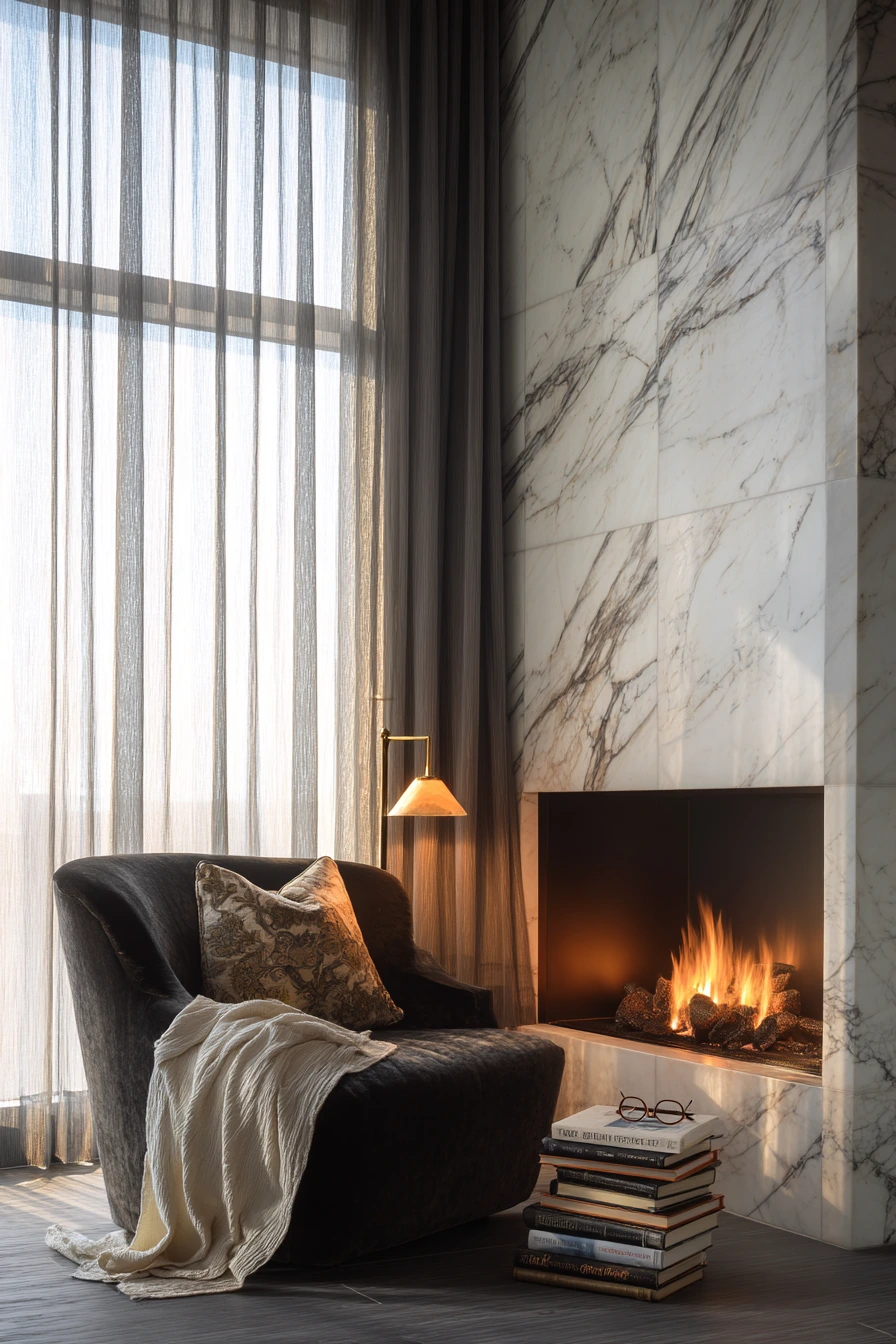 floor to ceiling fireplace ideas 19