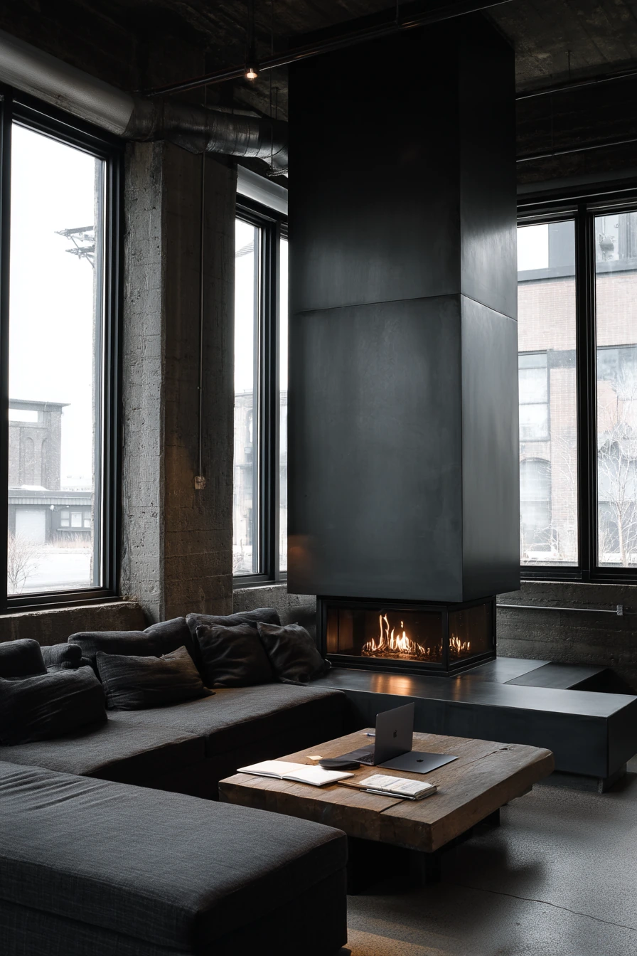 floor to ceiling fireplace ideas 34
