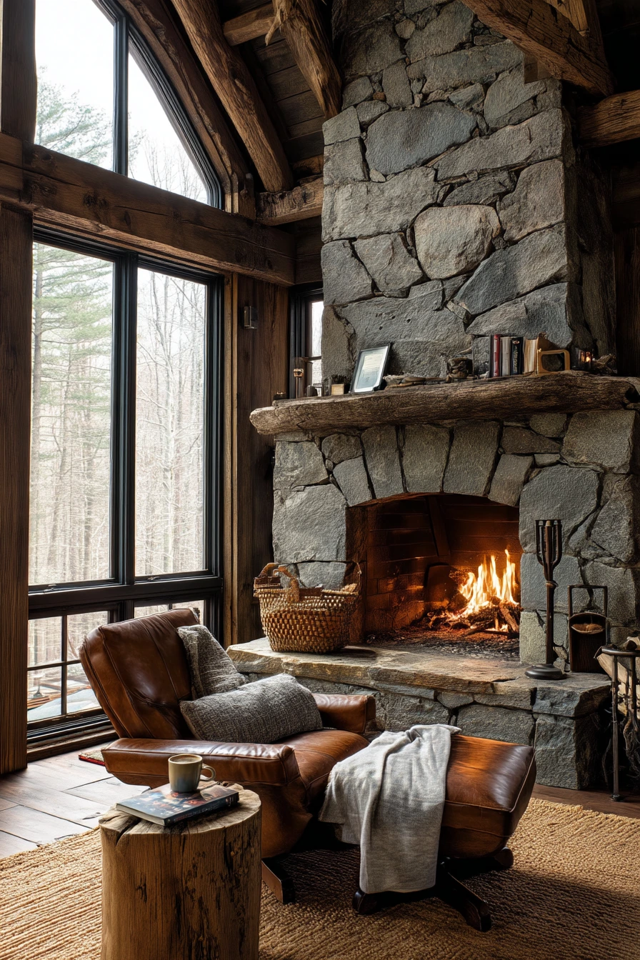 floor to ceiling fireplace ideas 8
