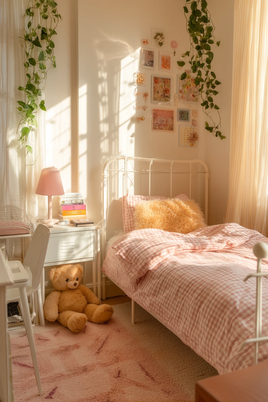 gingham bedroom 11