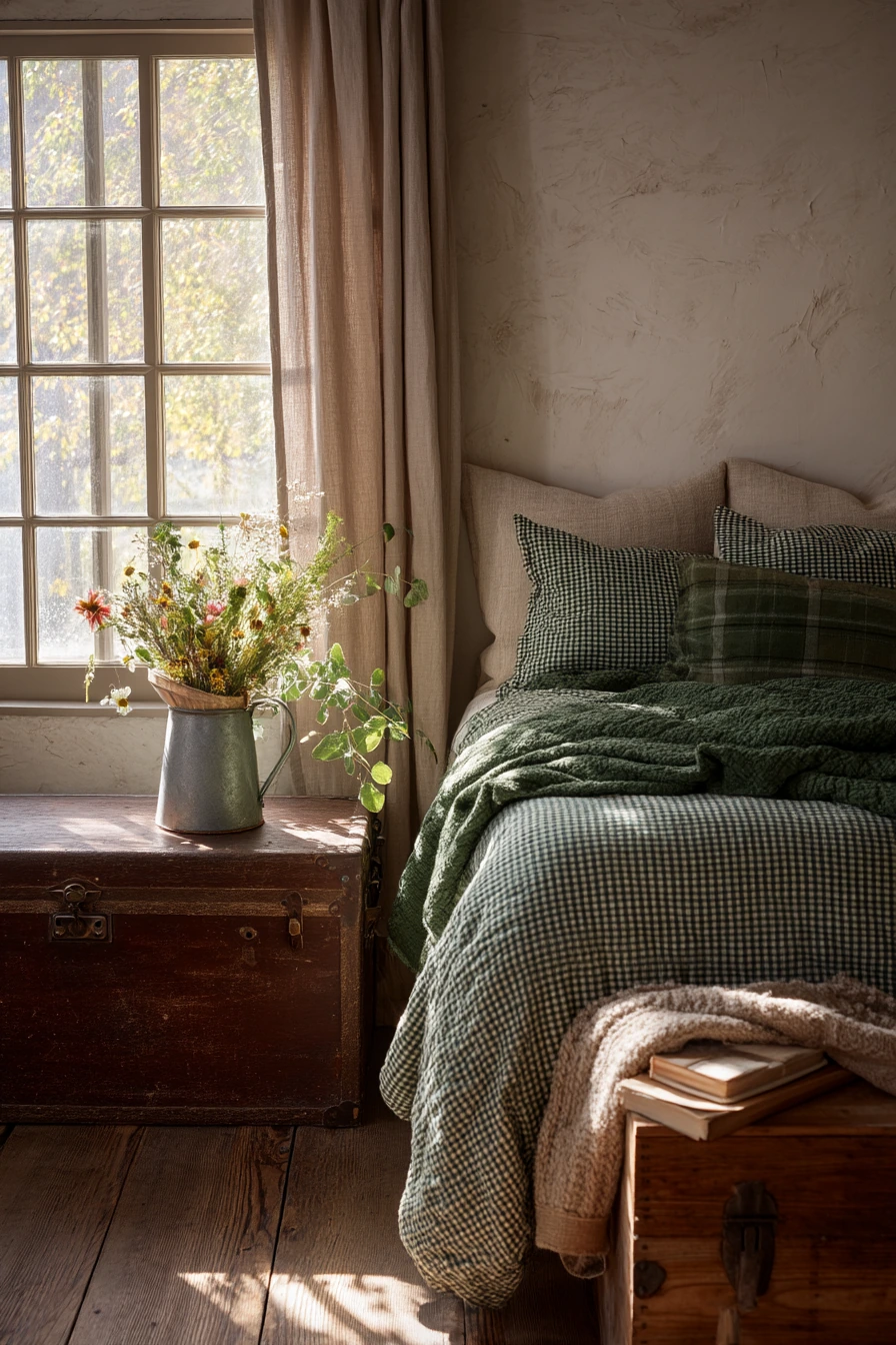 gingham bedroom 13