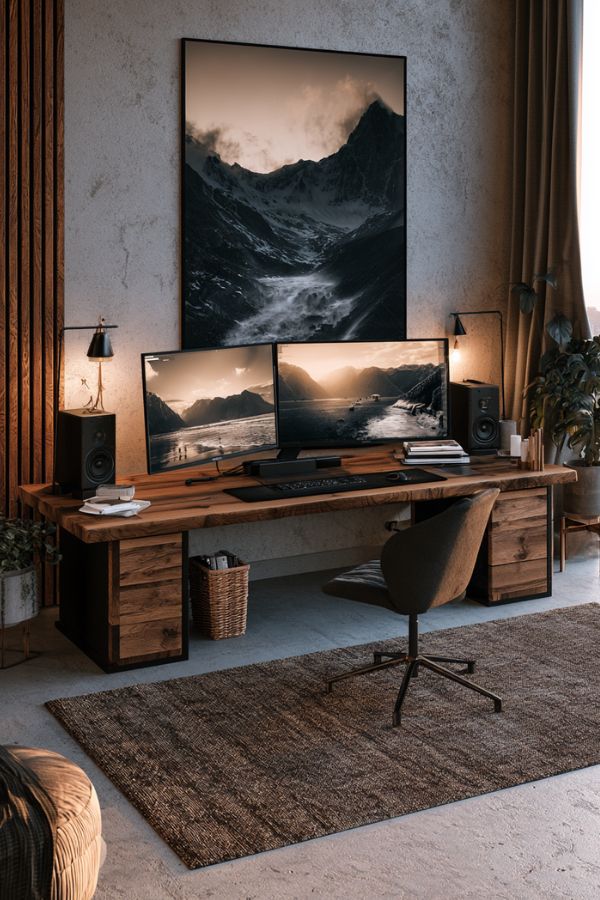 industrial home office ideas 24