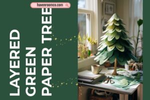 layered green paper tree