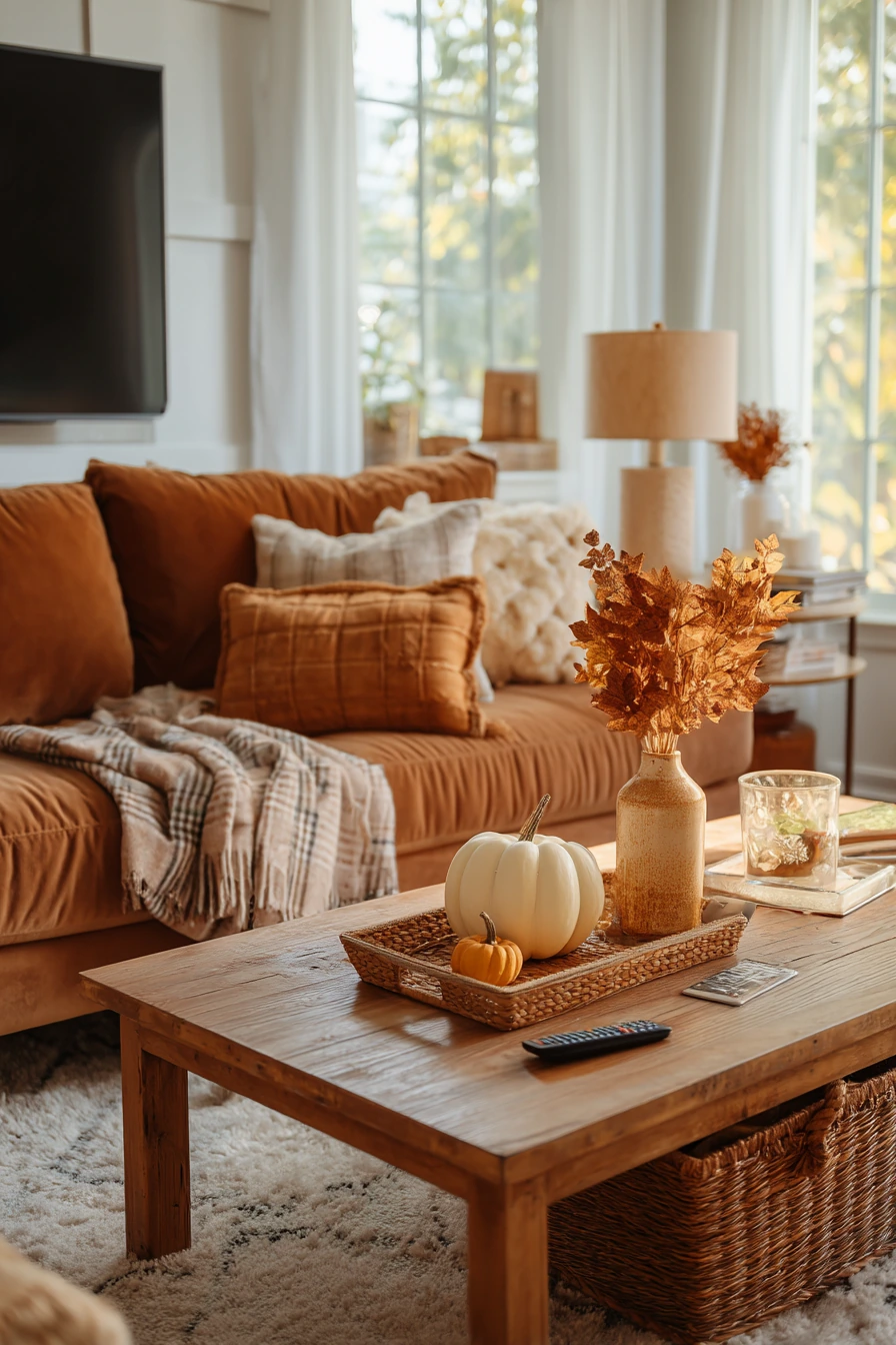living room fall decor 1