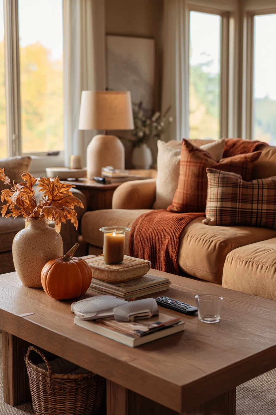 living room fall decor 2