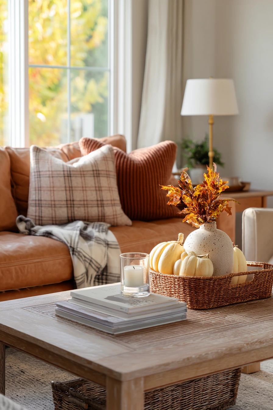 living room fall decor 3