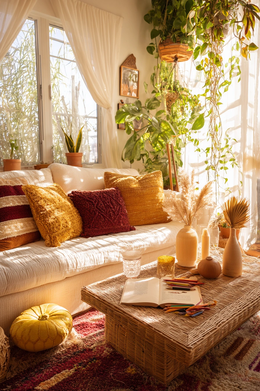 living room fall decor 34