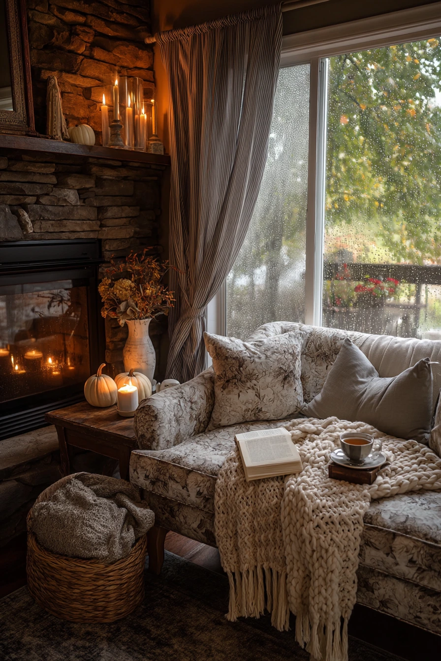 living room fall decor 40