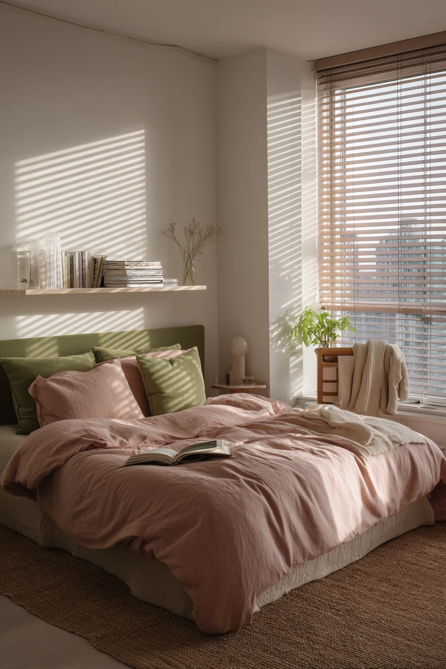 pink and green bedroom 10