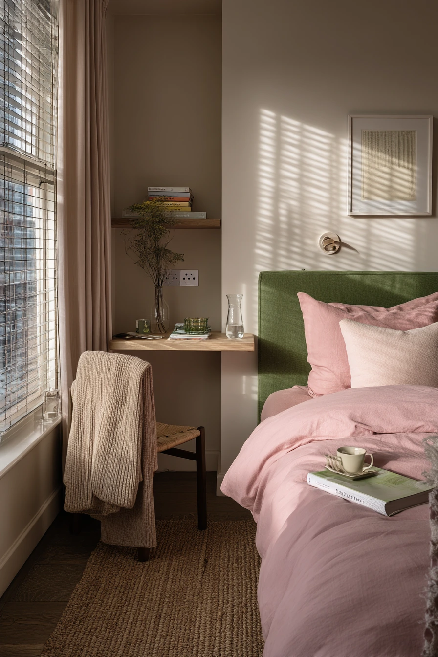 pink and green bedroom 11