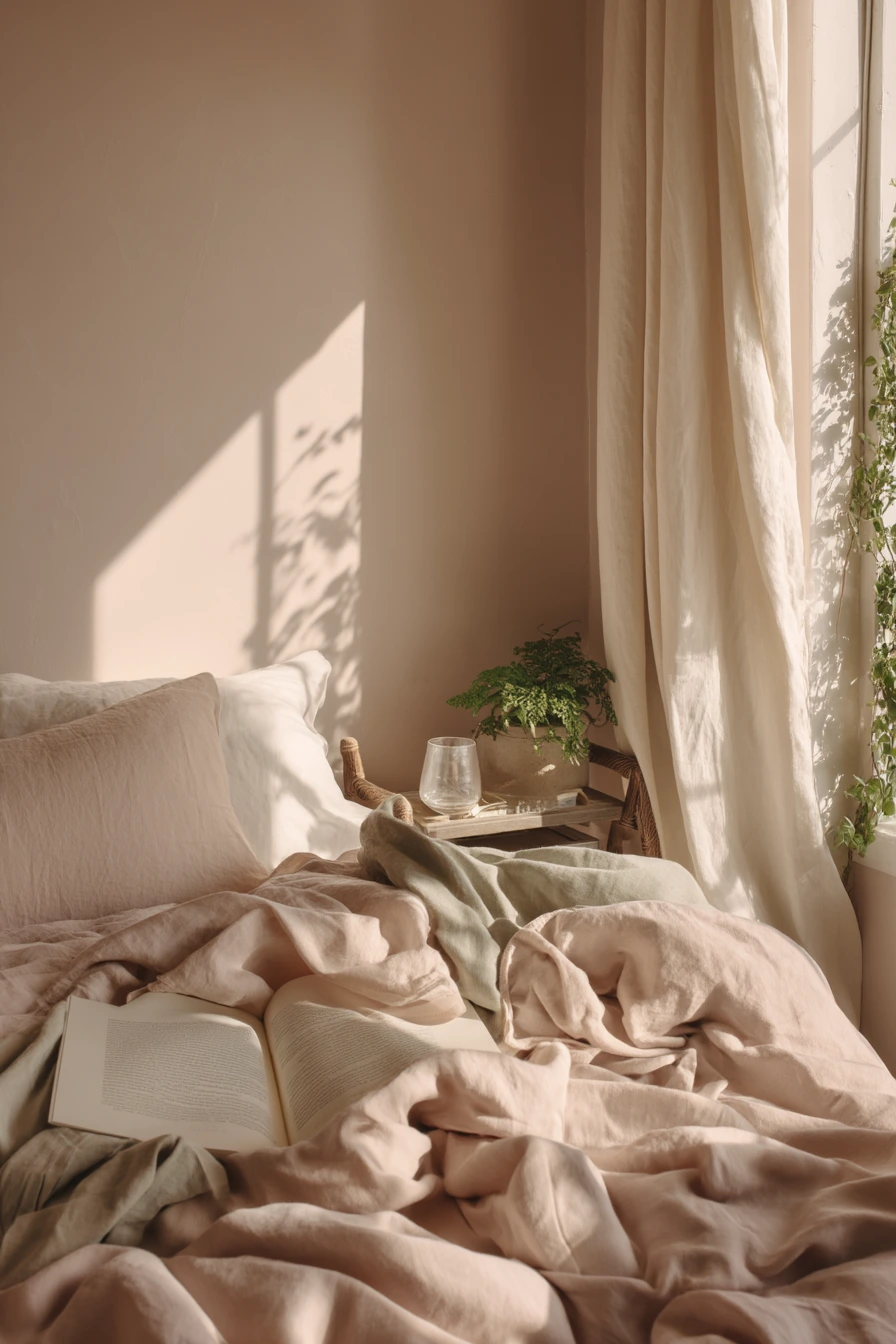 pink and green bedroom 38