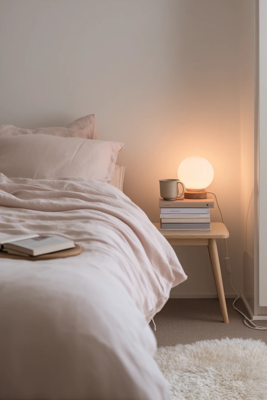 pink and white bedroom 20