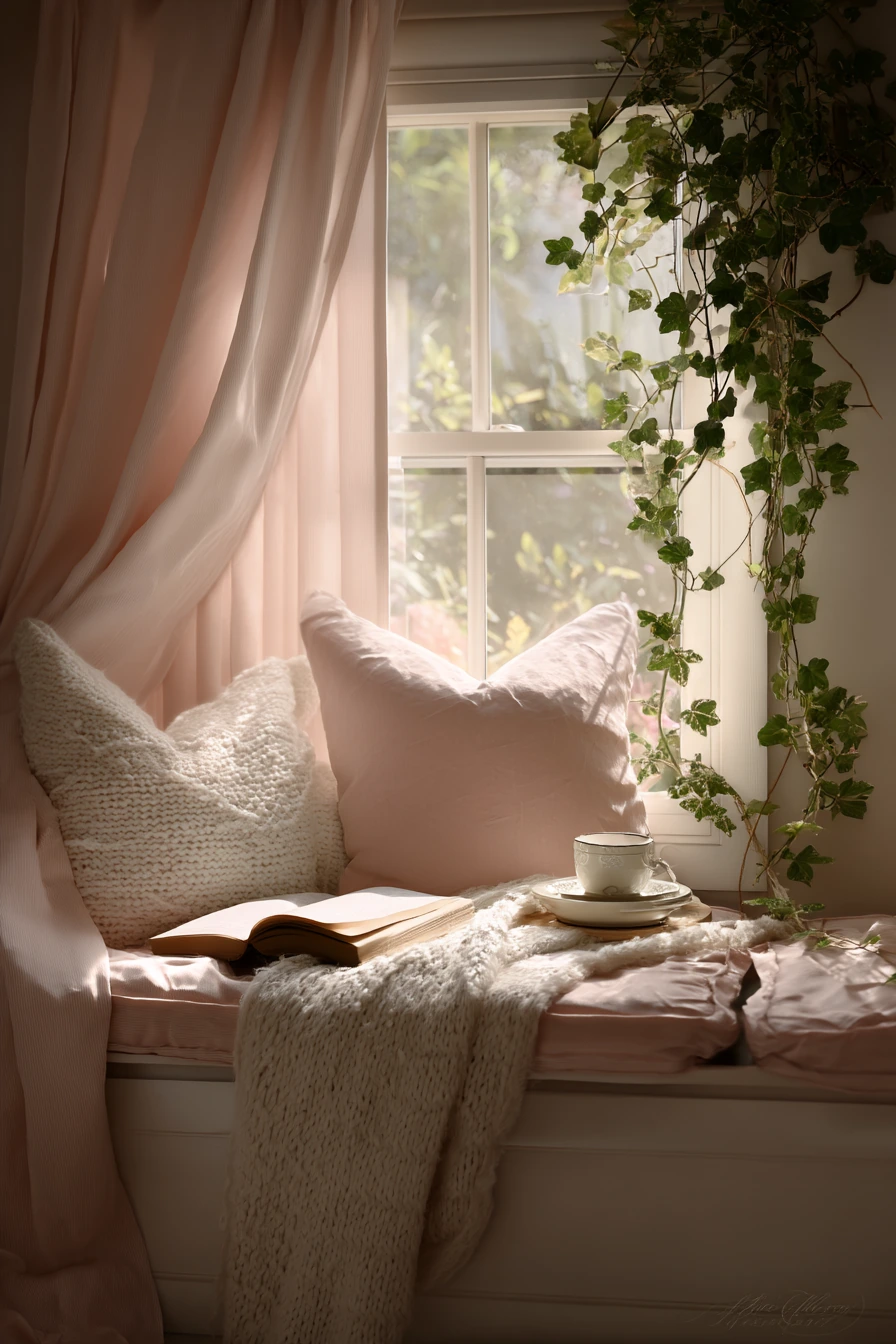 pink and white bedroom 21