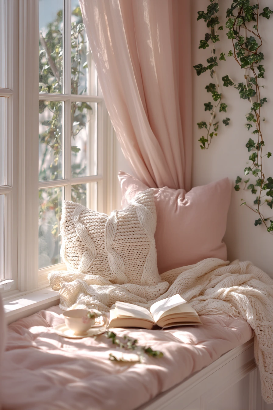 pink and white bedroom 23