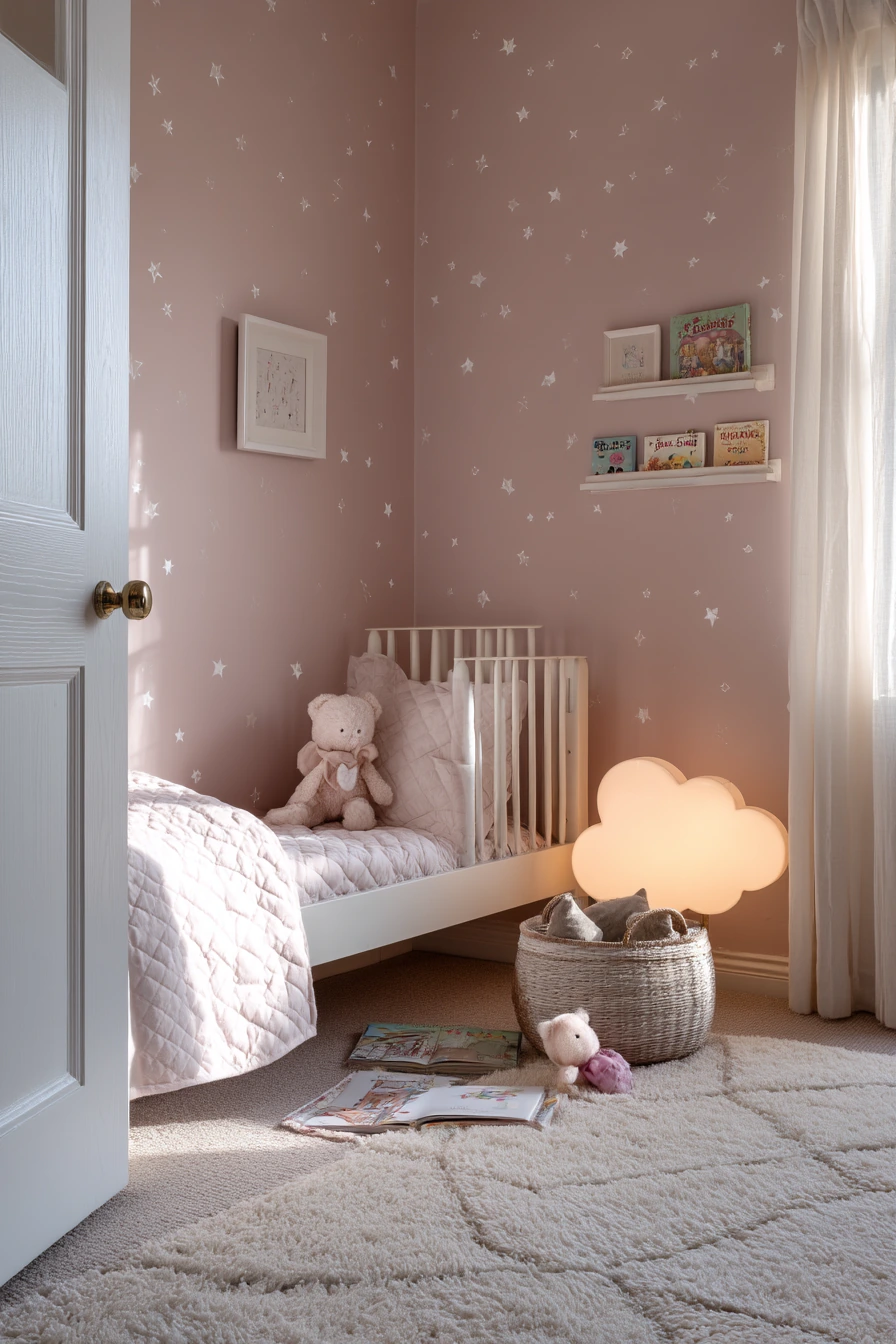 pink and white bedroom 30