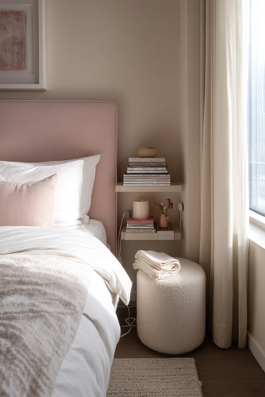 pink and white bedroom 5