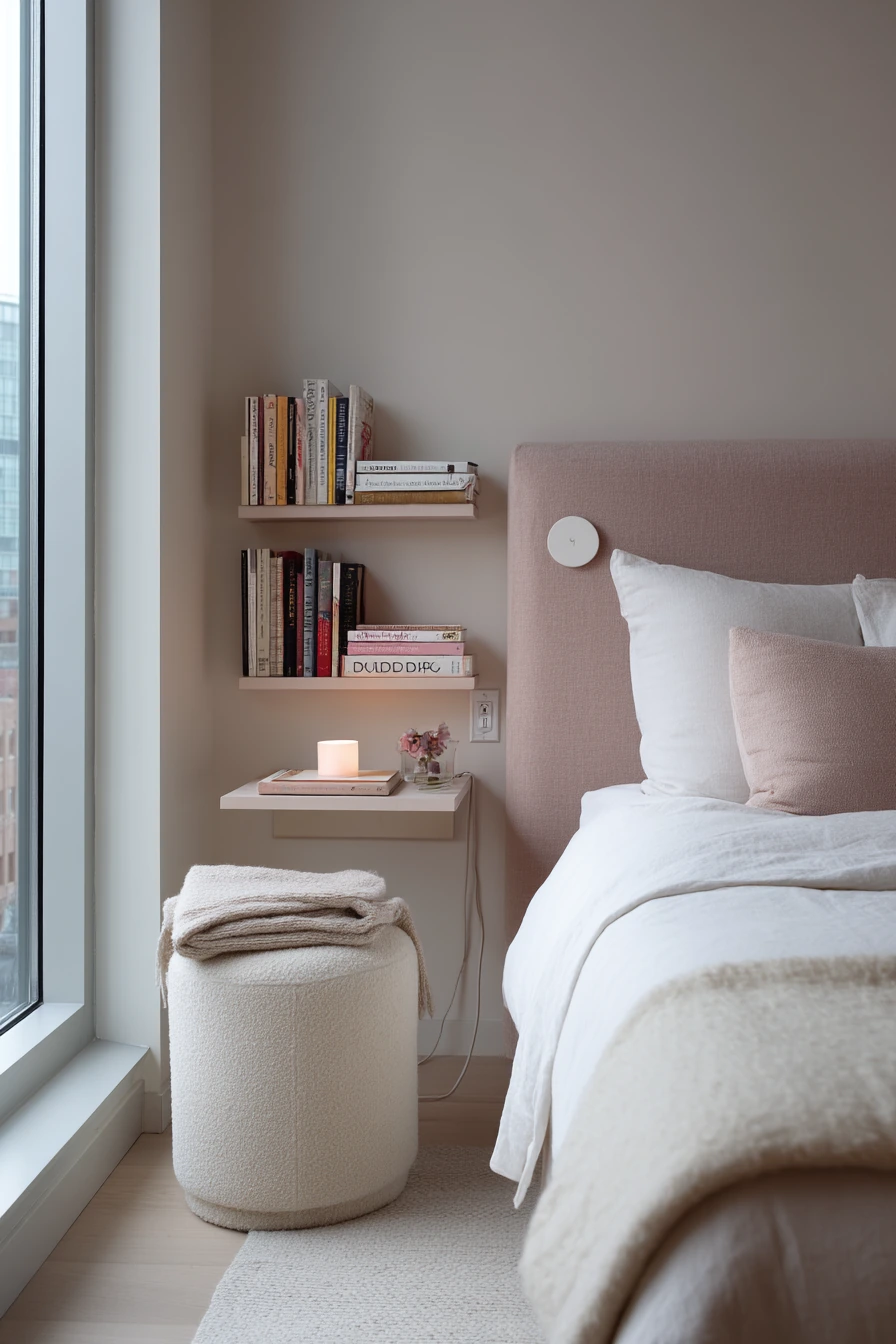 pink and white bedroom 8