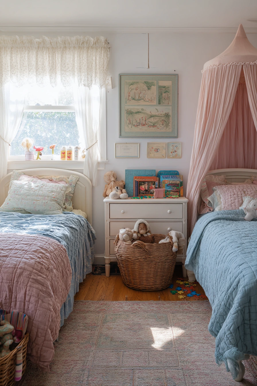 pink blue bedroom 16