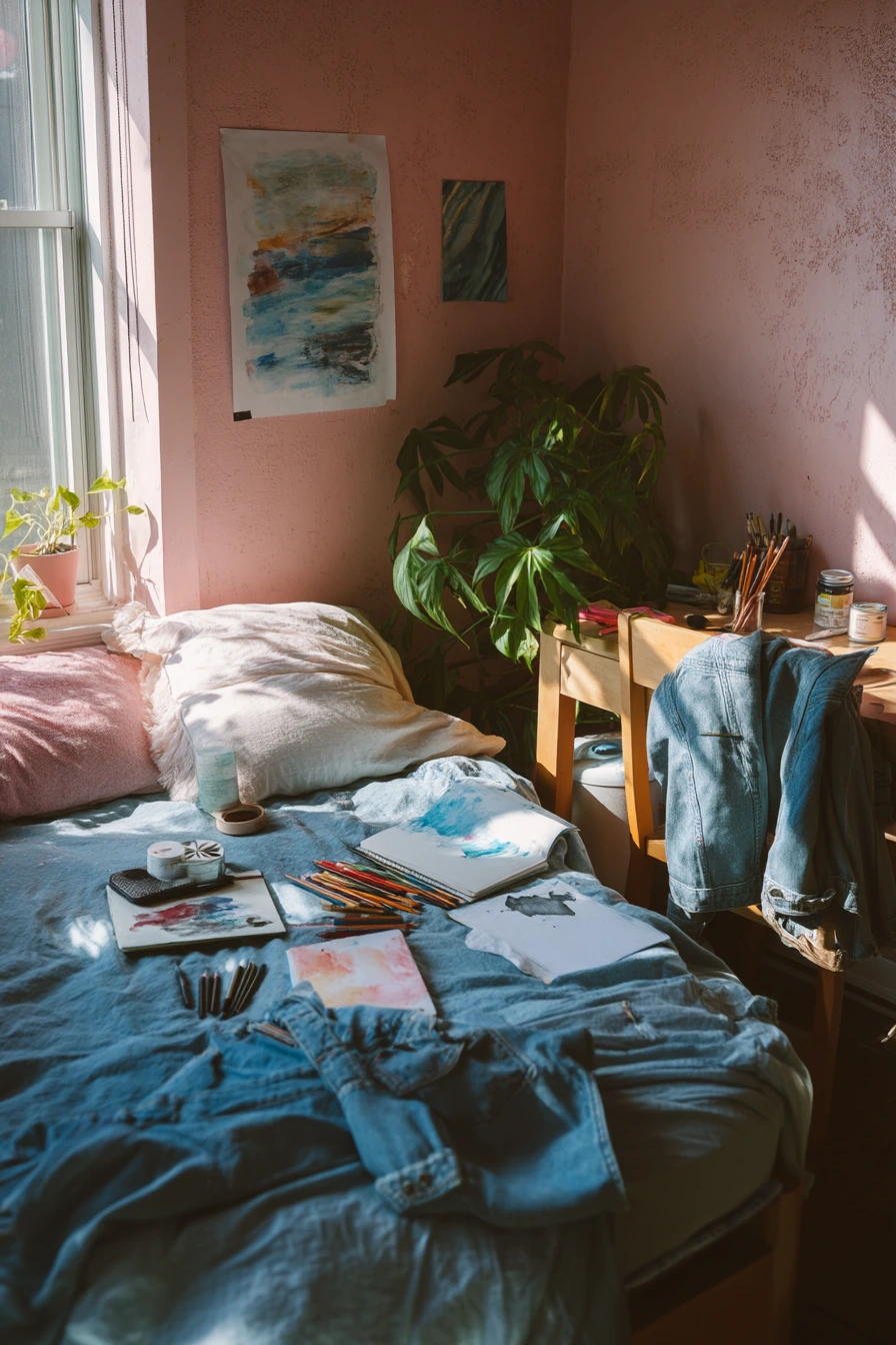 pink blue bedroom 28