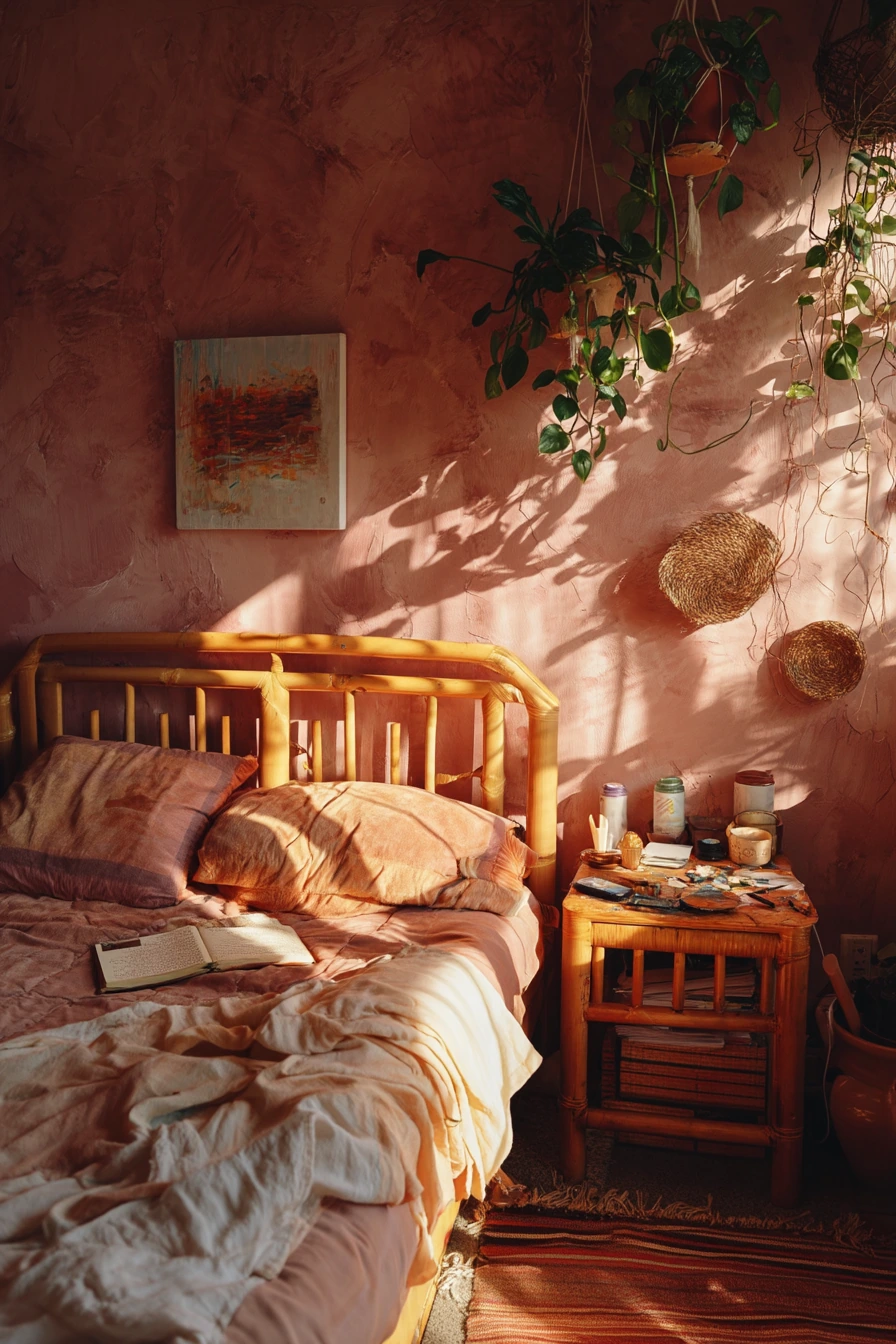 pink bohemian bedroom 6