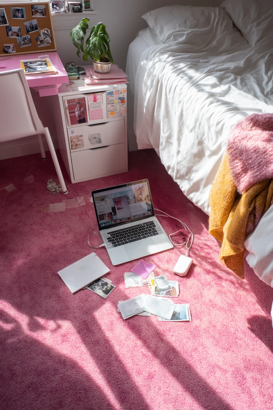 pink carpet bedroom 10
