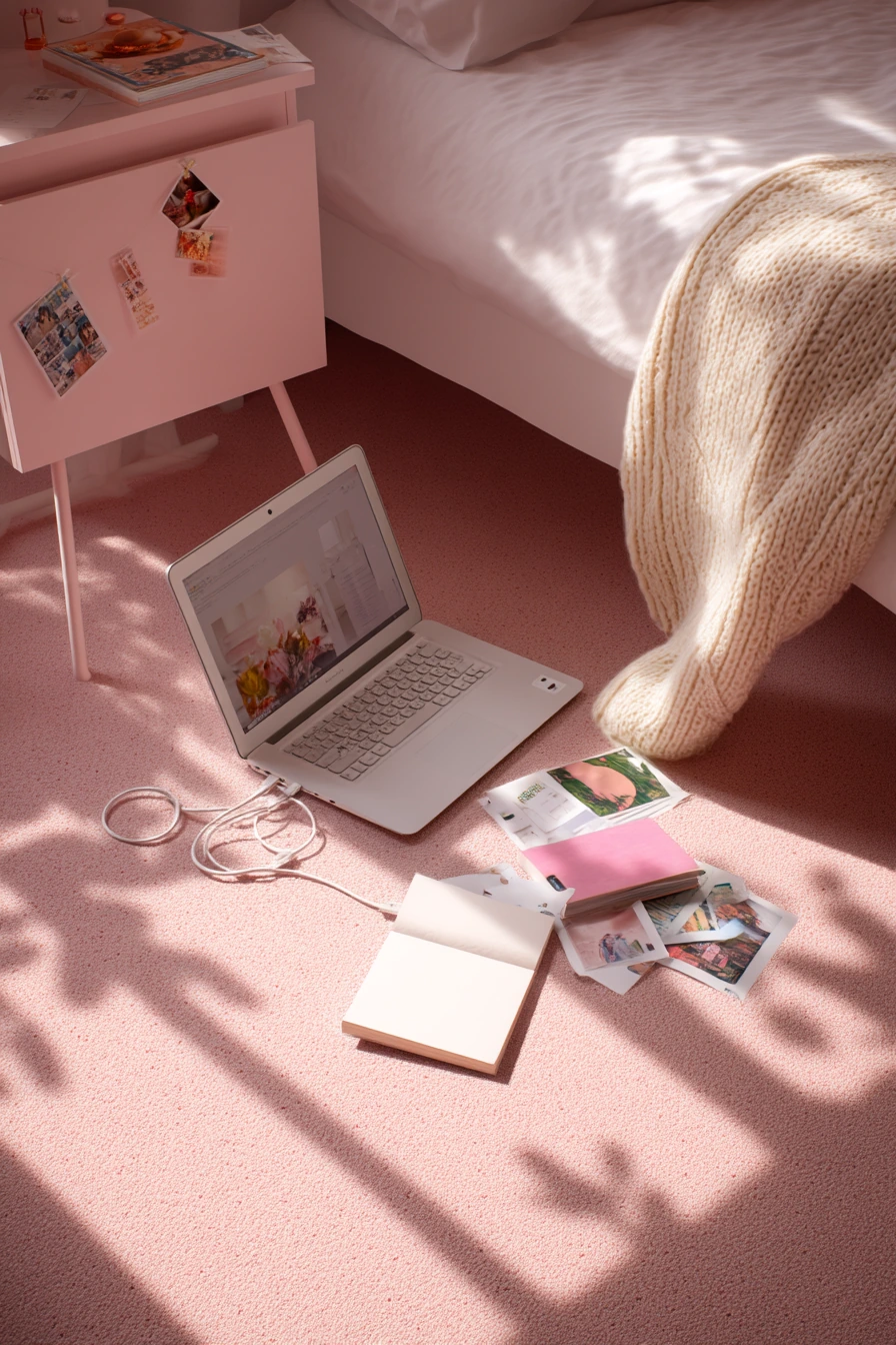 pink carpet bedroom 11