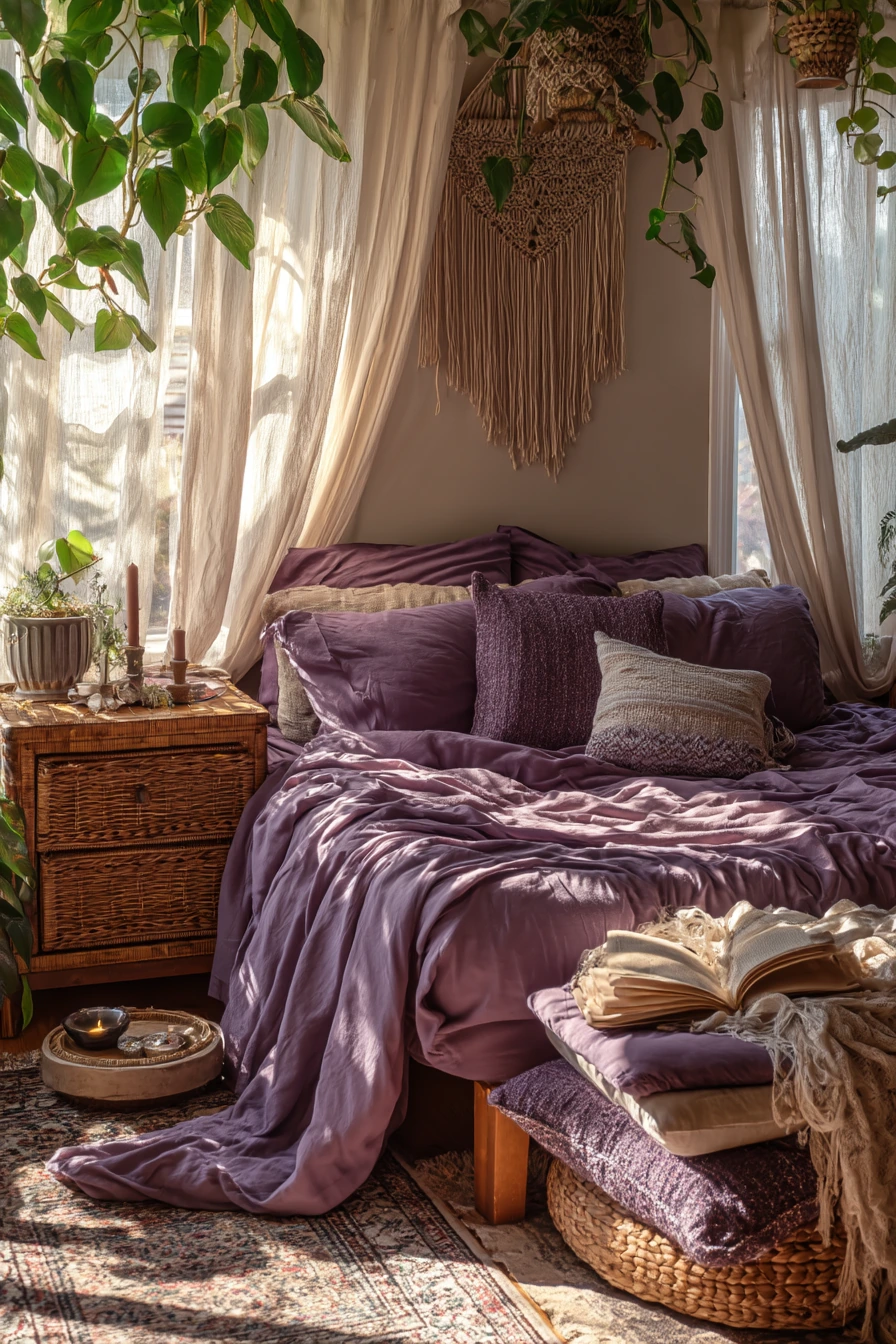 purple bedroom design 23