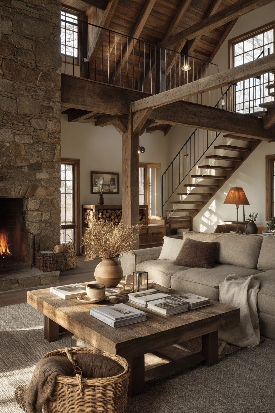 rustic living room ideas 25