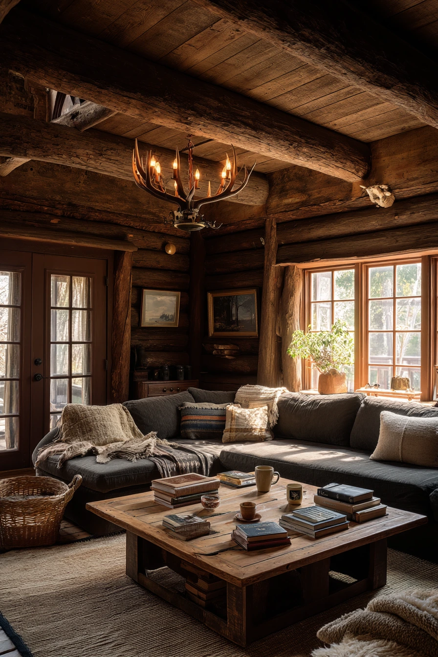 rustic living room ideas 38