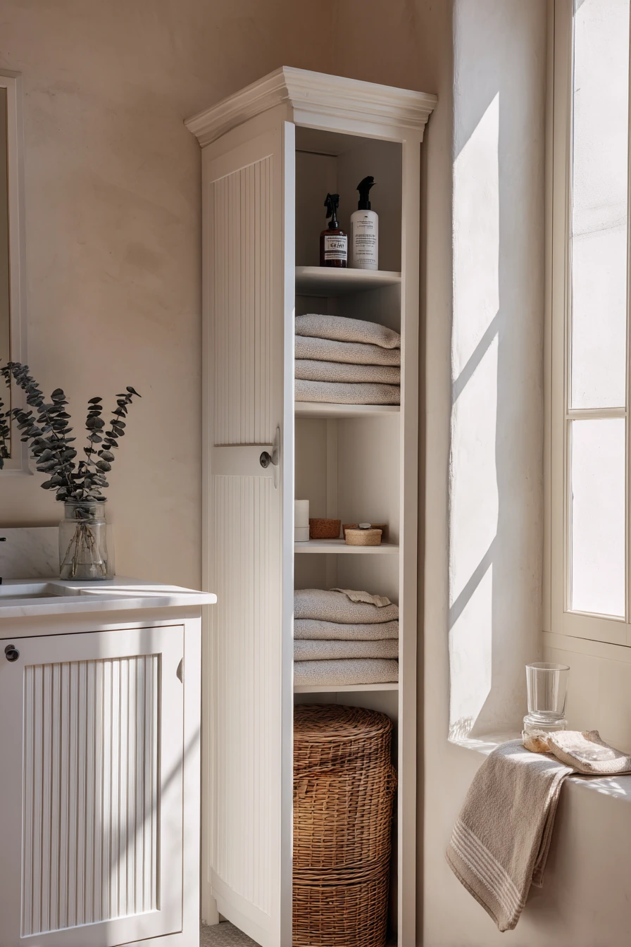 small bathroom corner storage ideas 16