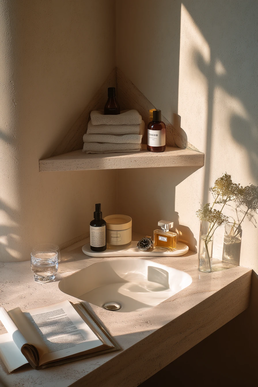 small bathroom corner storage ideas 24