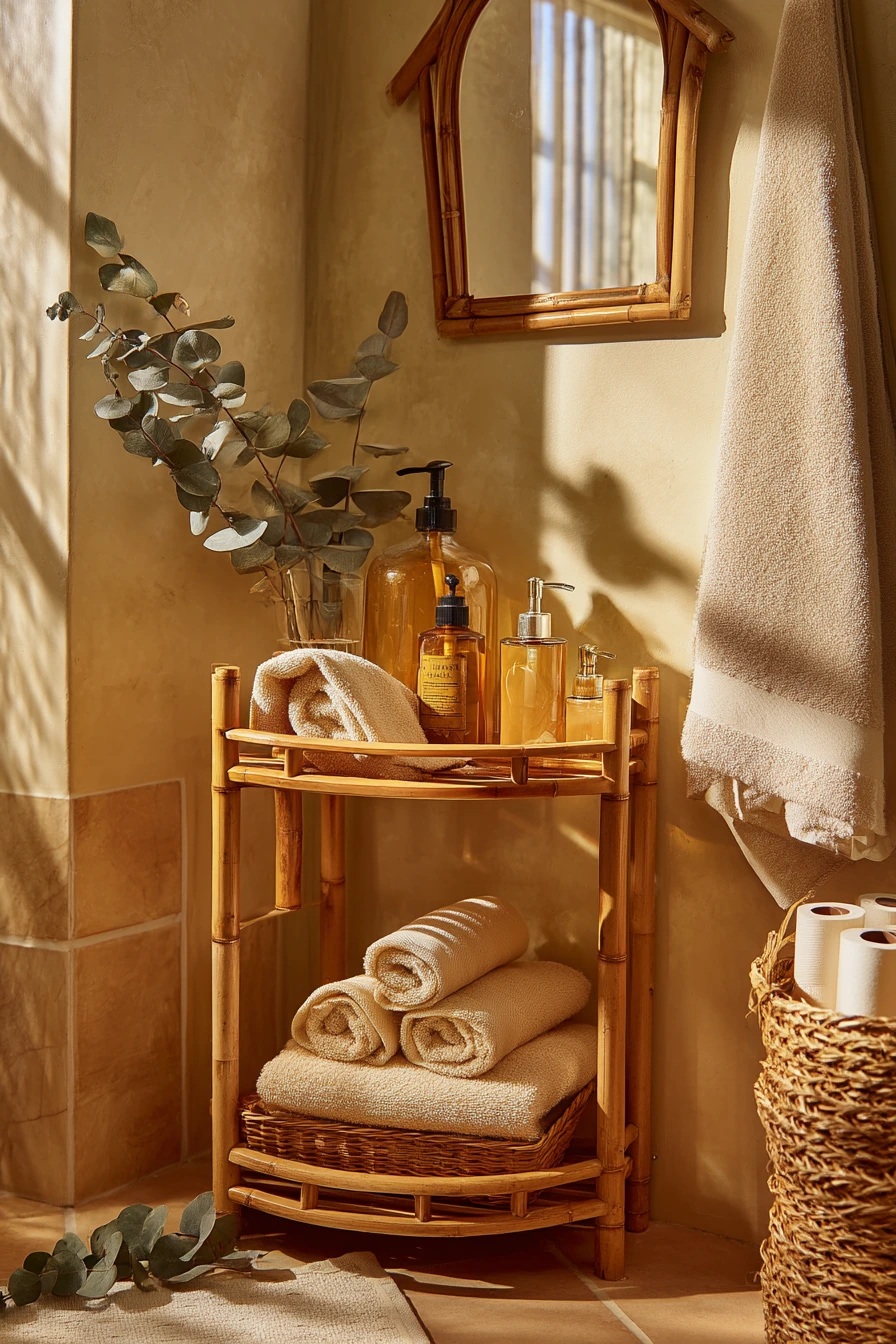 small bathroom corner storage ideas 26
