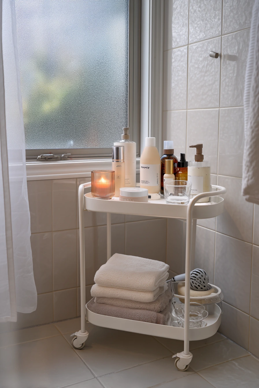 small bathroom corner storage ideas 38