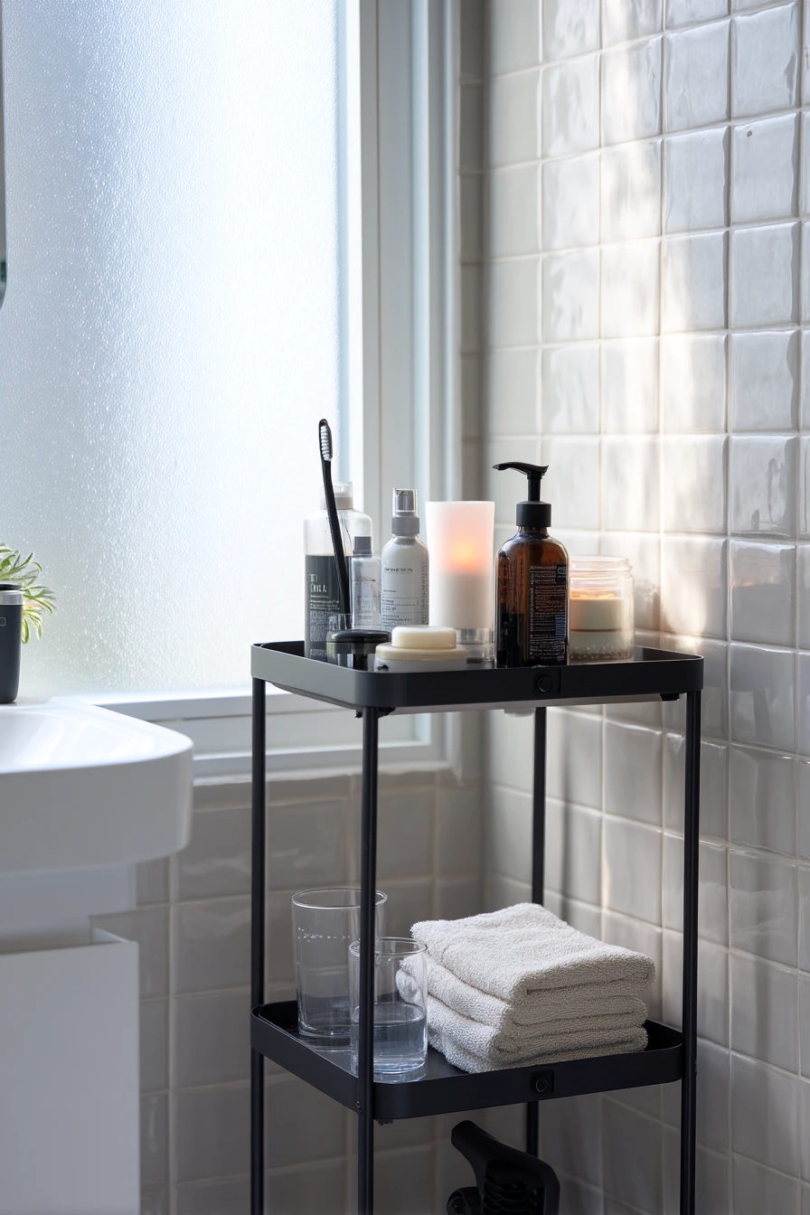 small bathroom corner storage ideas 40