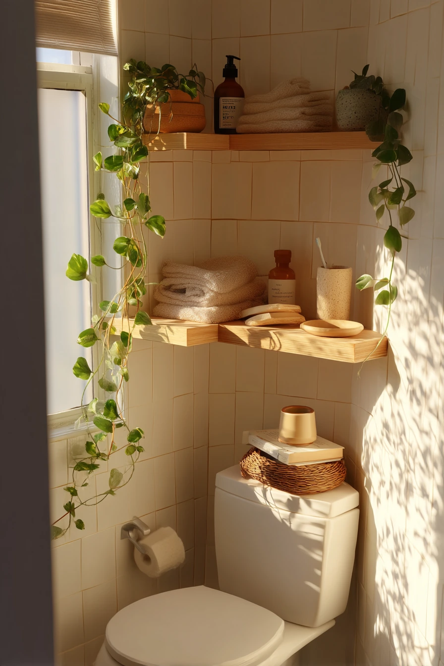 small bathroom corner storage ideas 8