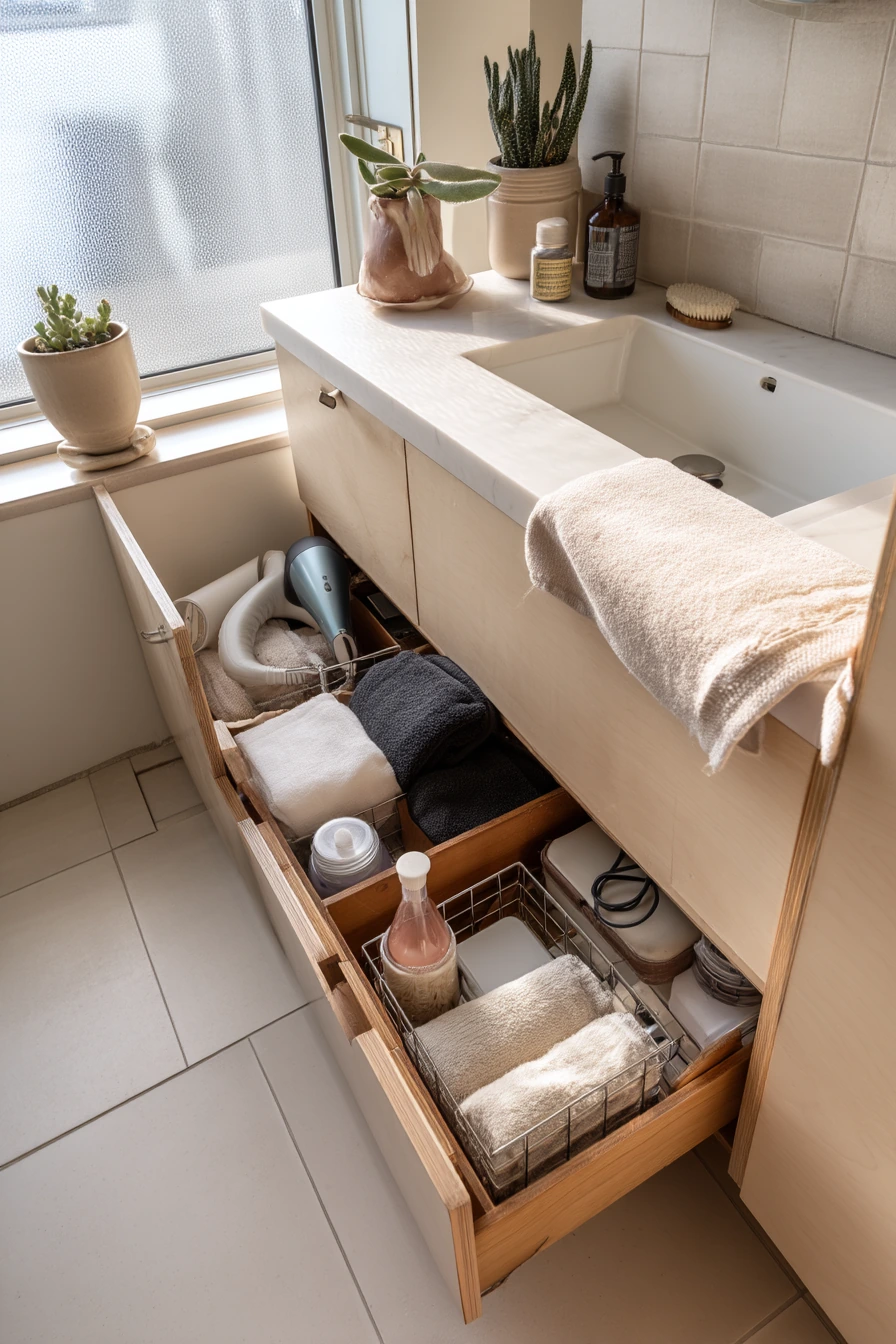 small bathroom under sink storage ideas 1