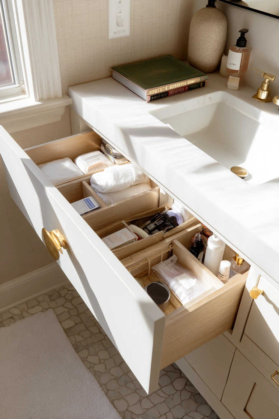 small bathroom under sink storage ideas 14