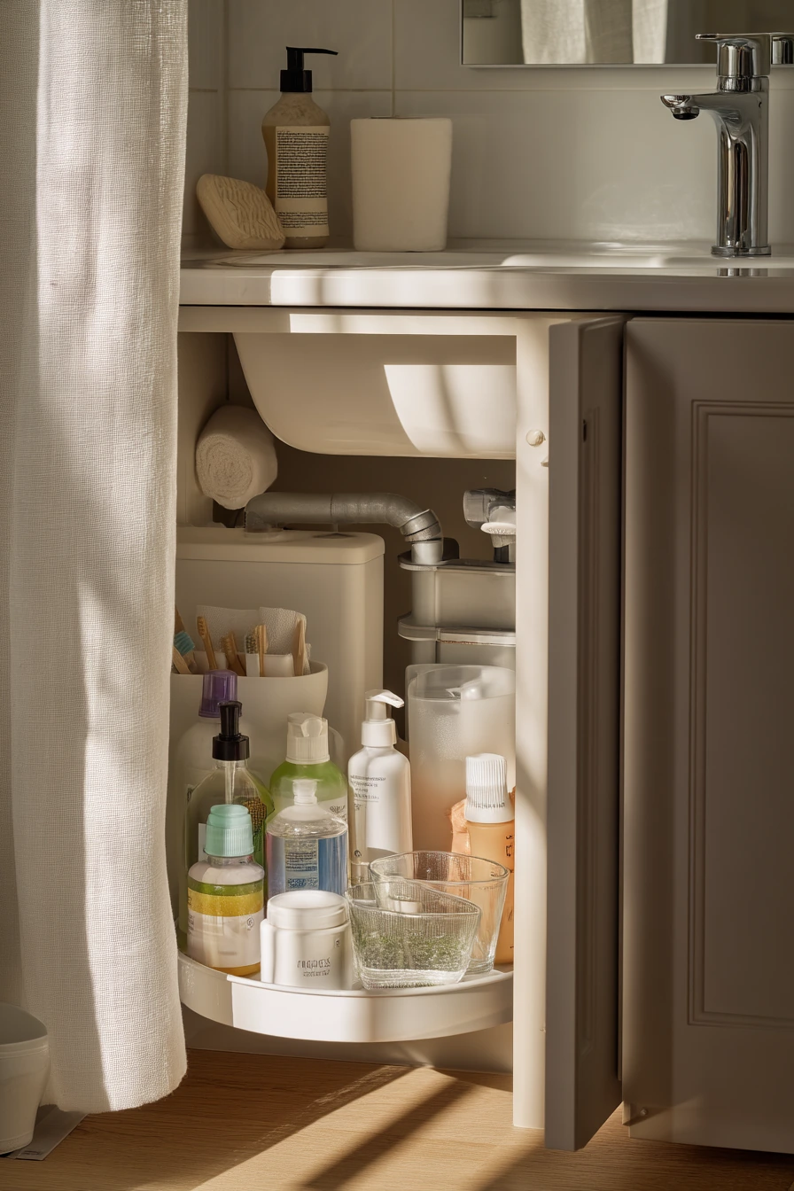 small bathroom under sink storage ideas 21