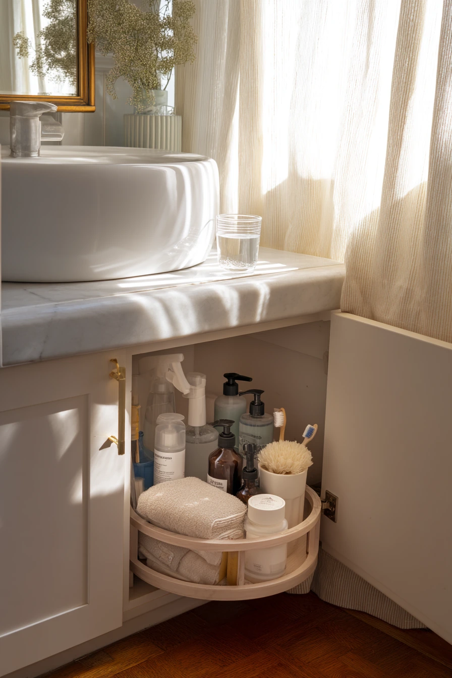 small bathroom under sink storage ideas 22