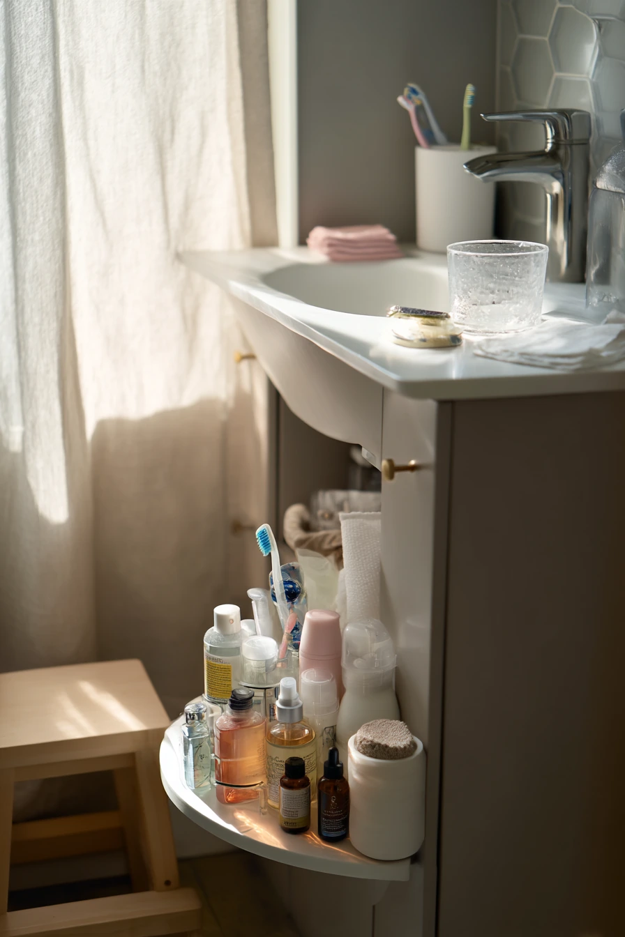 small bathroom under sink storage ideas 23