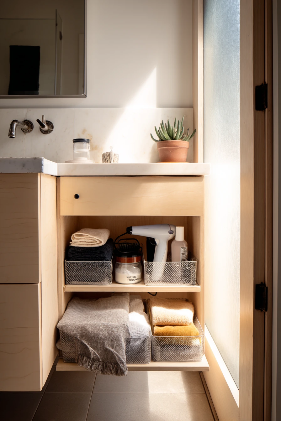 small bathroom under sink storage ideas 3