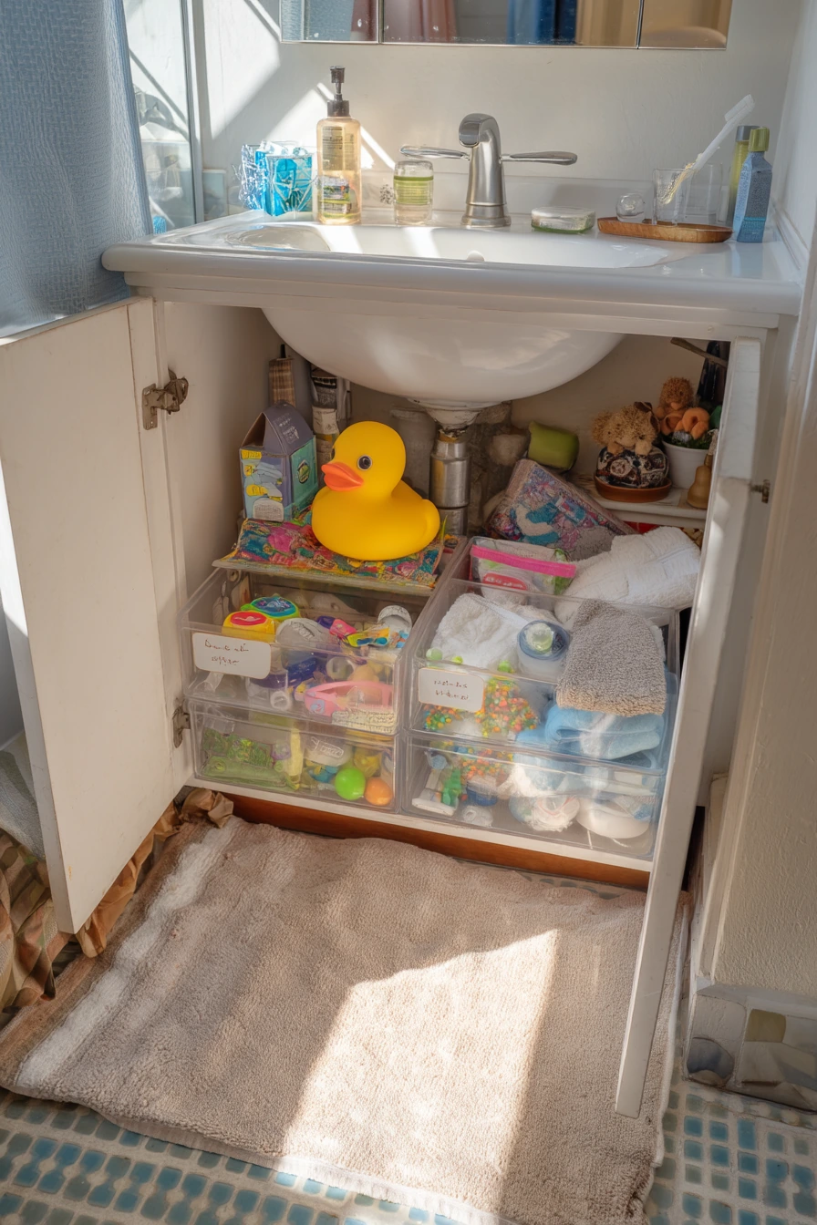 small bathroom under sink storage ideas 33