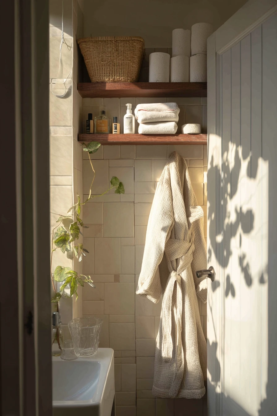 small bathroom wall storage ideas 31