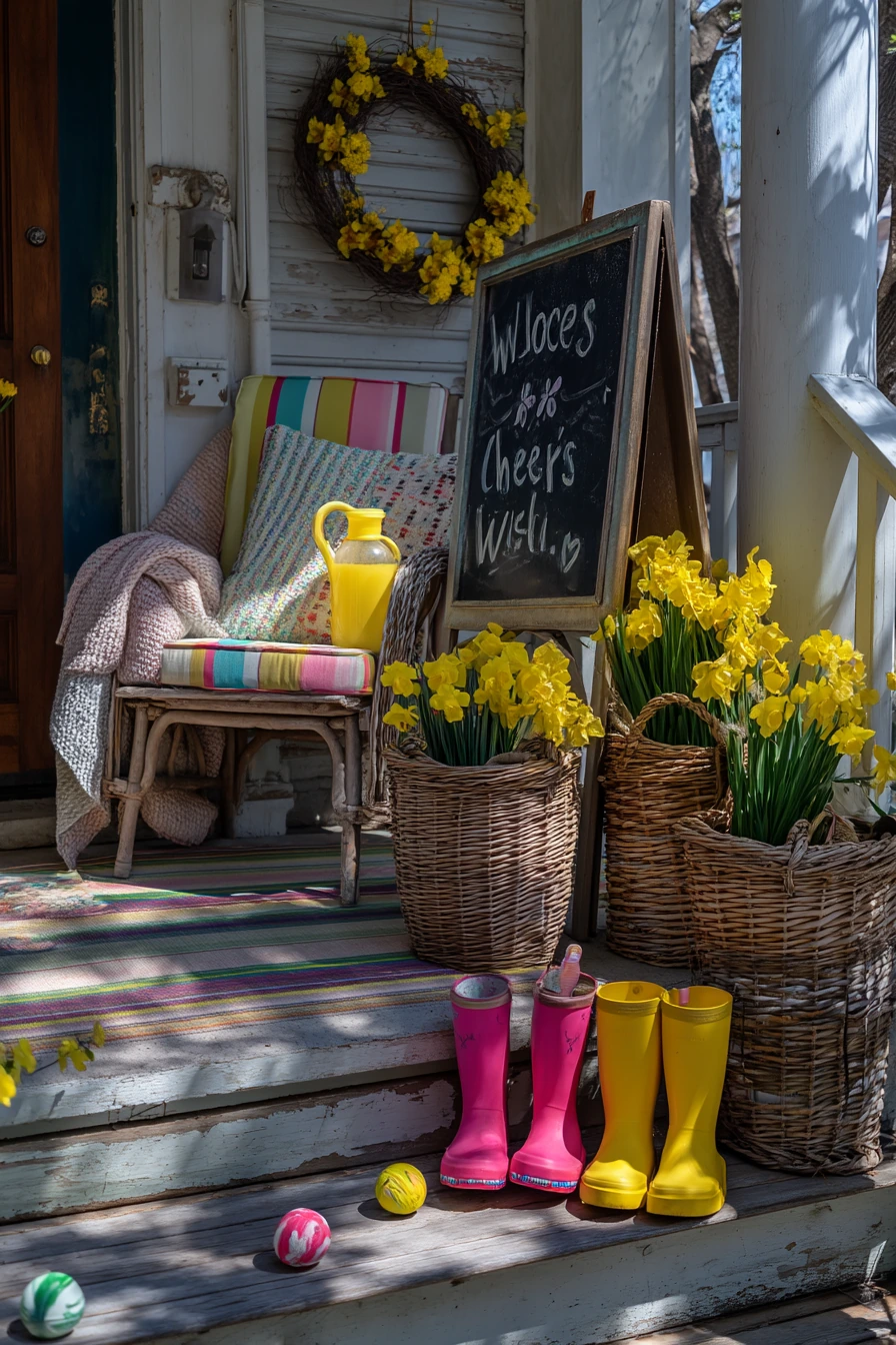 spring front porch decor ideas 29